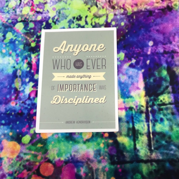 Disciplined Motivational Mini Poster Stickers Decor - Picture 3 of 5